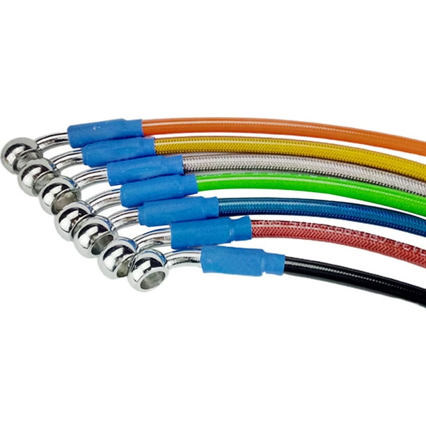 100cm Universal Rubber Motorcycle Brake Clutch Line Hose With Spring